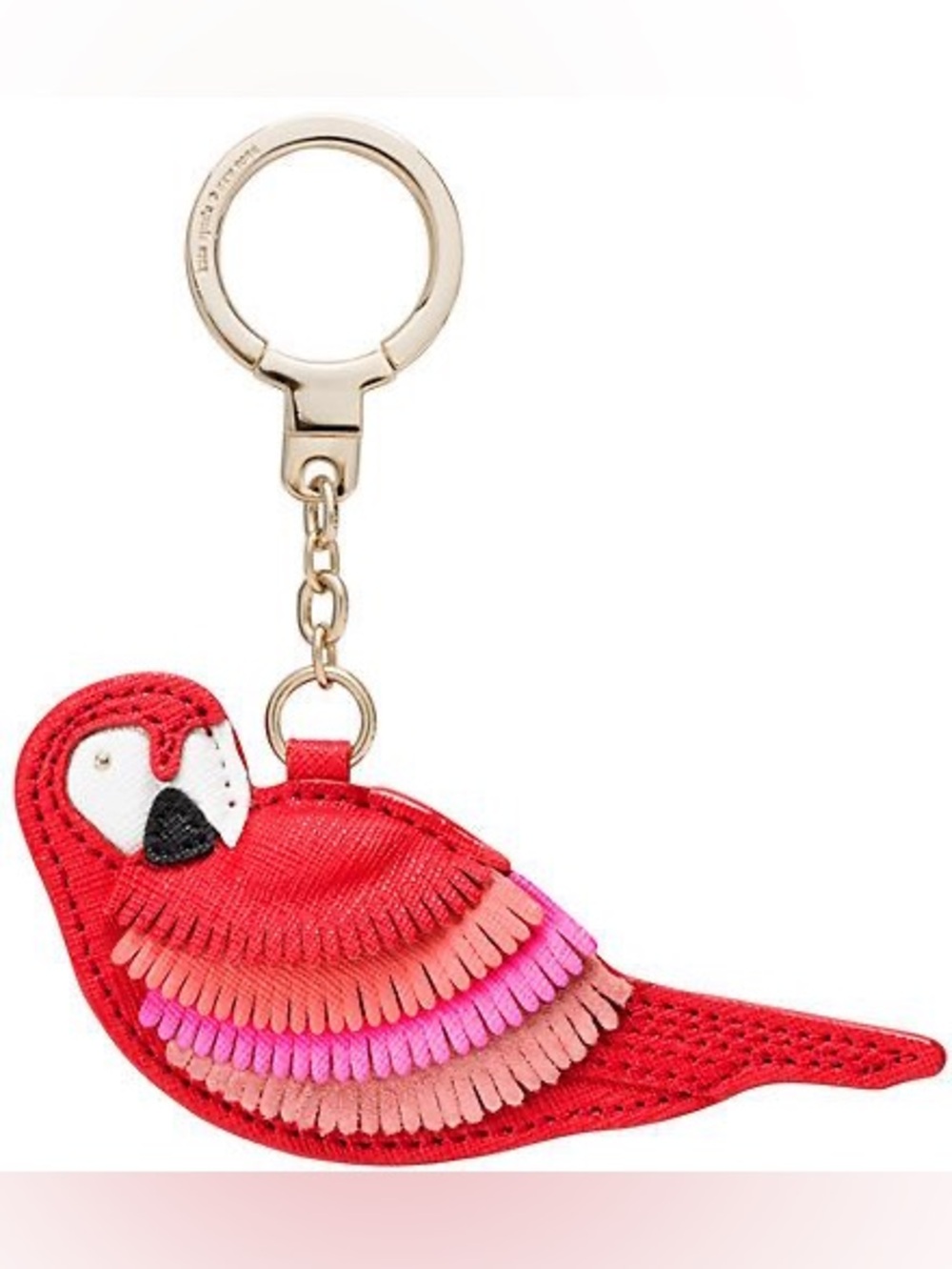 Kate Spade Red Leather Parrot Key Chain - Rare & Retired!